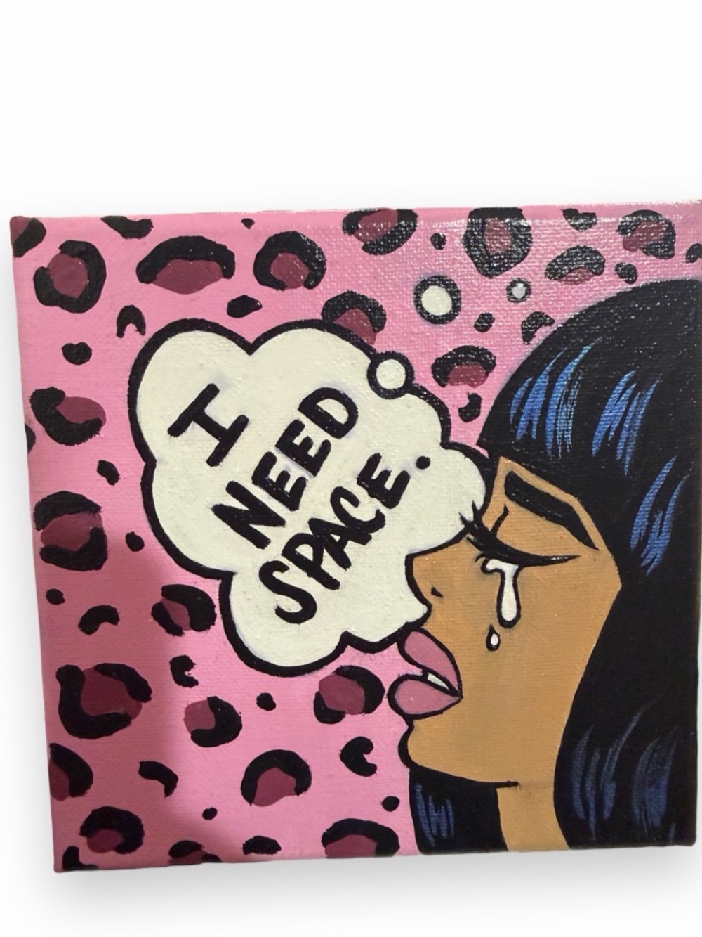 Pop Art Canvas "I Need Space" by Spicy 6x6